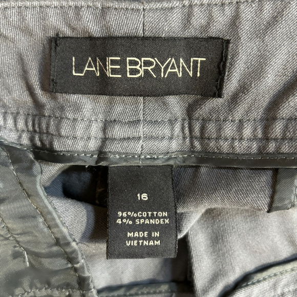 Lane Bryant Capri Pants Women’s Plus Size 16 Gray Zip Fly Back Pockets - Picture 6 of 8